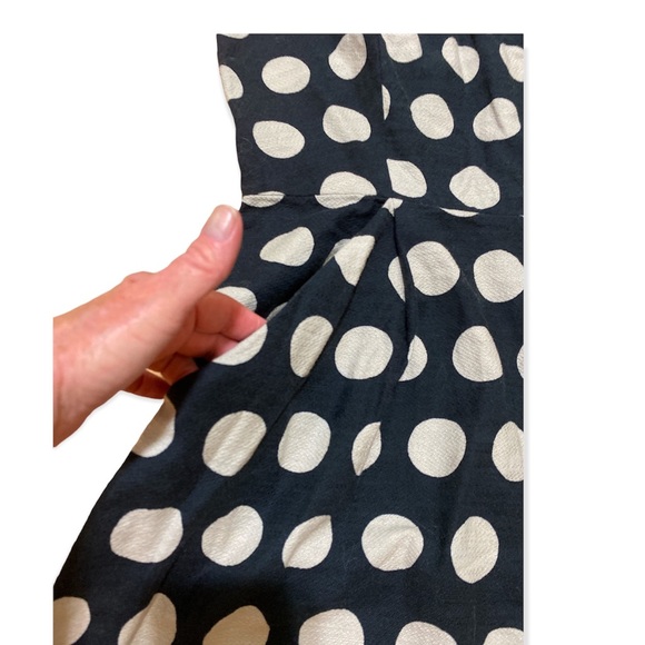 Cath Kidston Black and Tan Polka Dot Cotton Dress - Picture 4 of 8